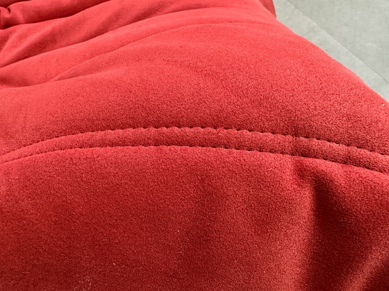 Lignet Roset Togo 3-Zits Goya Rood – Ligne Roset, Banken, Textile (photo 4 of 7)