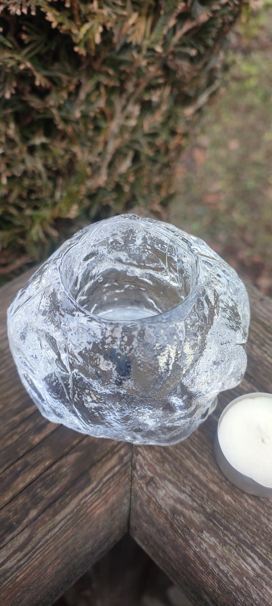 Image 1 of Portavelas “Bola de nieve” Kosta Boda diseño Ann Wolff 1973  