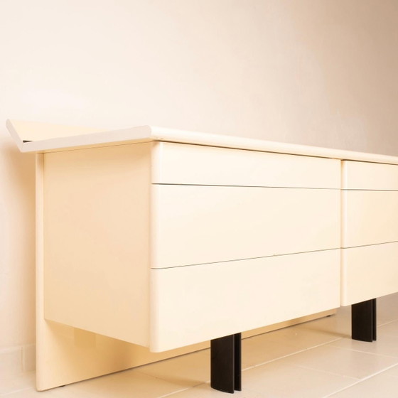 Paolo Piva Alanda Cassettiere Crema per B&B Italia 1970 – Wood, polished steel, Postmodern (photo 16 of 19)