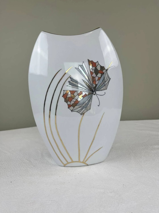 Vaso in porcellana dipinto a mano – Vasi, Porcelain, Gold, Art Deco (photo 2 of 10)