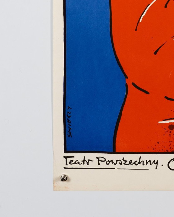 Odpocznij po biegu – 1976 – Affiche de théâtre vintage originale de Waldemar Świerzy – Moderne milieu de (photo 8 of 8)
