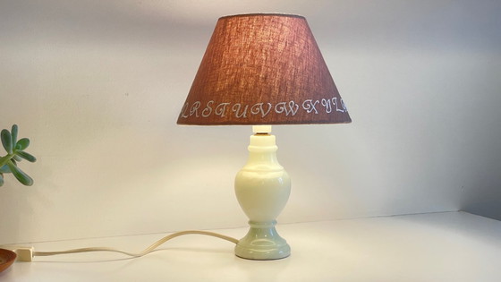 Image 1 of Vintage white marble lamp