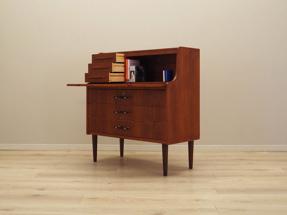 Image 1 of Secrétaire en teck, design danois, années 1970, production : Danemark
