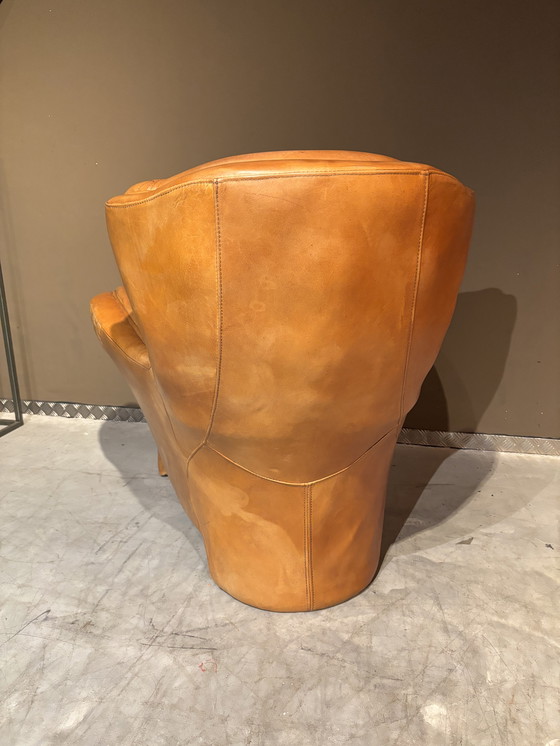 Image 1 of Vintage Cognacleren Saddle Chairs Timothy Oulton Style