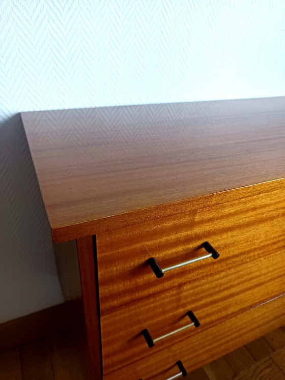 1950s mid-century vintage splayed leg chest of drawers – Wood (photo 10 of 22)