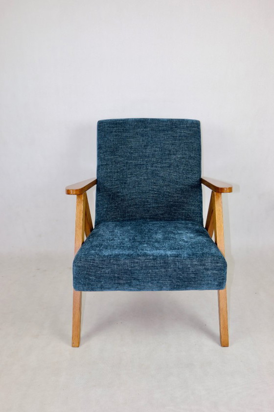 Image 1 of Sedia vintage blu navy Model B-310, anni '70