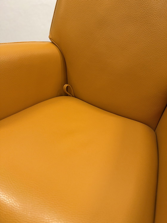 6 Chaises de salle à manger Leolux Tamarinde, état neuf, jaune, Cuir (photo 7 sur 9)