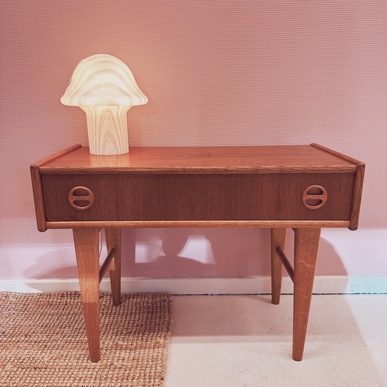 Image 1 of 1950's Swedish Mid-Century Teak Side Table / Hall Cabinet