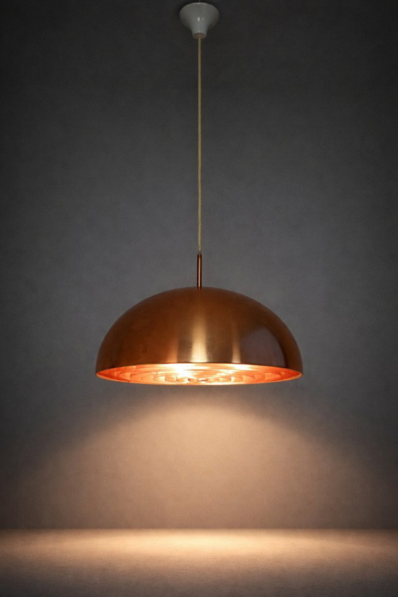 Image 1 of Solid copper pendant lamp by Jo Hammerborg for Fog & Mørup