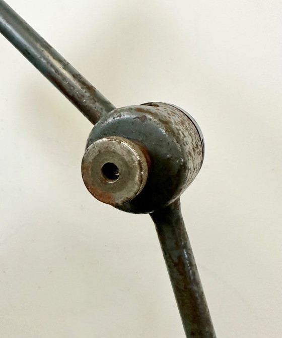 Image 1 of Large Grey Industrial Workshop Table Lamp, 1960s