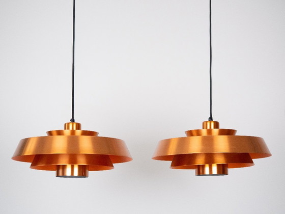 Image 1 of Coppia di 2 lampade vintage danesi Nova di Jo Hammerborg, Fog og Morup, 1963