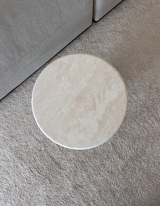 Image 1 of 🤍 Timeless elegance: Minimalist coffee table made of natural stone (Ø 58 cm)