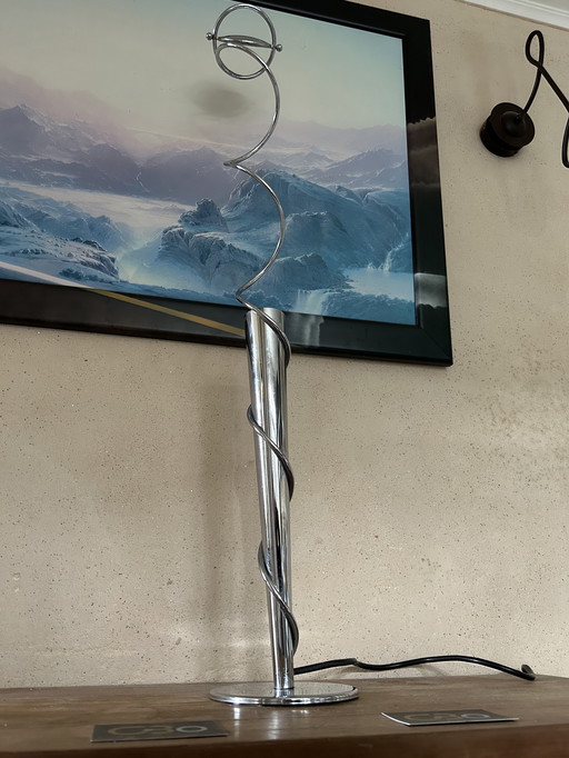 Lampe de table Terzani Dyons - Argentée avec miroir réglable