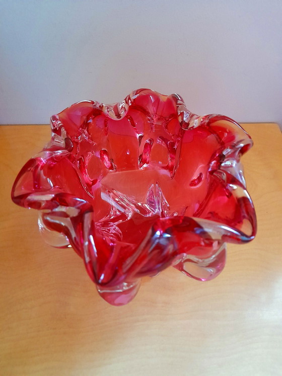 Coupe en verre de bohème Josef Hospodka 1960 – Objets déco, Glass (photo 2 of 6)