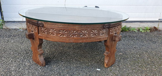 Image 1 of wheel table, early 20th century, India