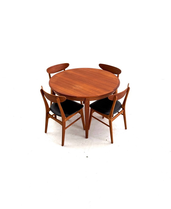 Vintage verlengbare Deense teakhouten eettafel ‘60 (photo 7 of 14)
