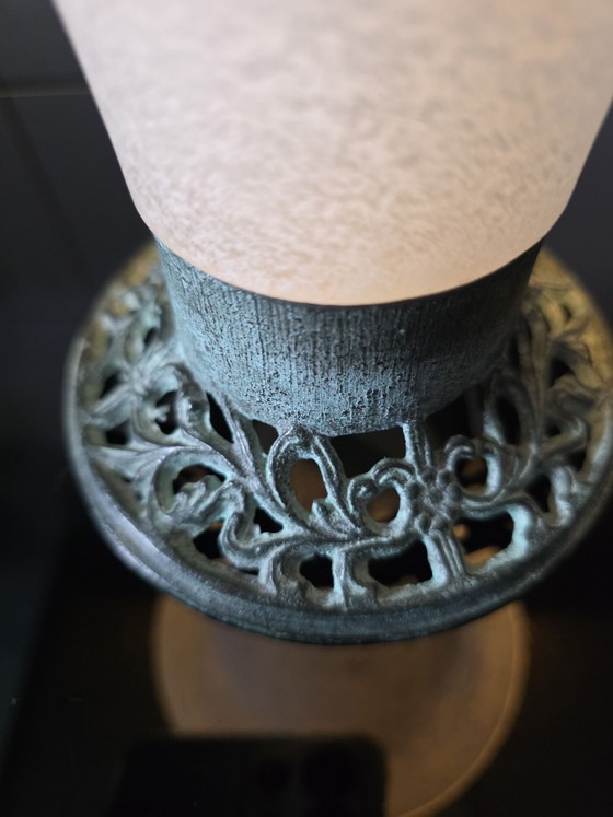 Art Deco vase glass and cast iron (photo 4 of 7)
