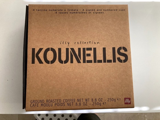 Image 1 of illy collection 2005 -4 tazas de café espresso Jannis Kounellis