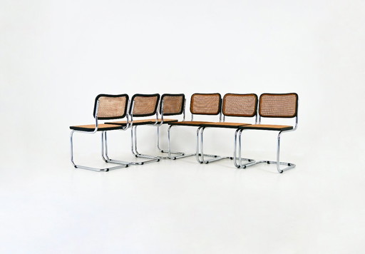 Sedie da pranzo stile B32 di Marcel Breuer, set da 6