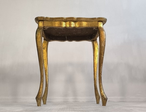 ✨ Elegante Tavolino Fiorentino – Decorazione Dipinta & Superba Patina Antica ✨ – Tavolini, Legno, Vintage (photo 3 of 11)
