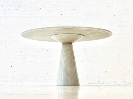 Image 1 of Round table in Carrara marble by Carlo Scarpa for Cattelan Italia, 1970s