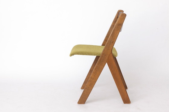 Image 1 of Set van 4 vintage Duitse eetkamerstoelen uit de jaren 70, toegeschreven aan Casala, beukenhout, mid-century modern.