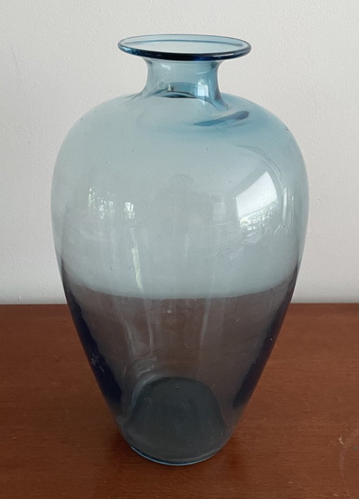 Vintage Light blue glass vase