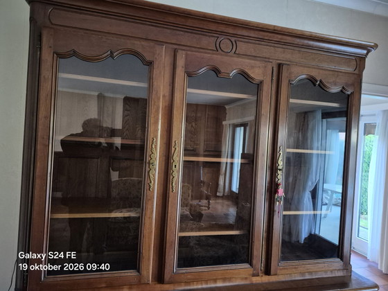 Two-part Display Cabinet in Cherry Wood – Glass (photo 2 of 7)