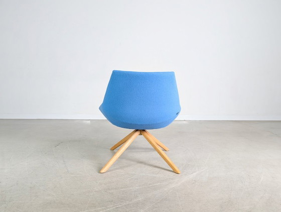 Image 1 of Set of 3 Inclass armchairs Pillet Dunas XL blue office lounge chair