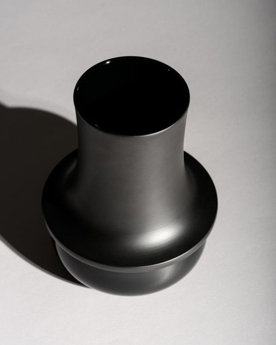 Image 1 of Black Porcelain Vase Duo Wolf Karnagel & Sami Wirkkala for Rosenthal, 80s–90s