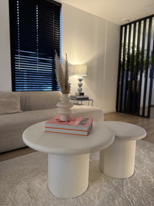 MORTEX coffee table round - new - set 70x70 cm / 50x50 cm