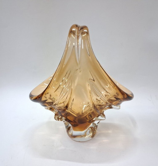 Cestino in vetro artistico vintage