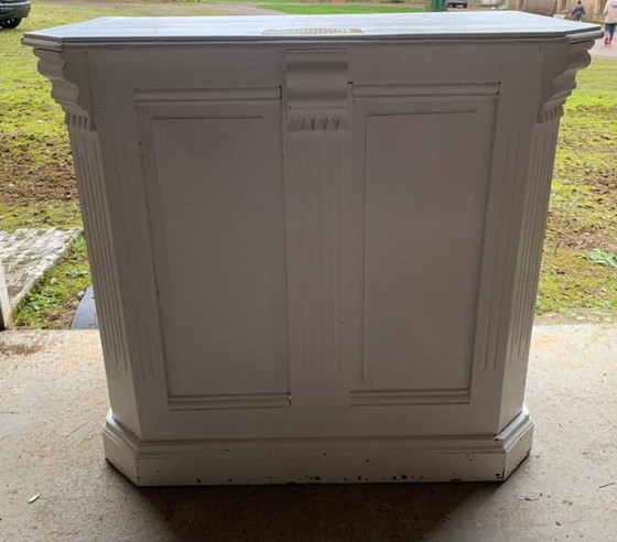 Image 1 of Contatore bianco con meccanismo per monete in ottone