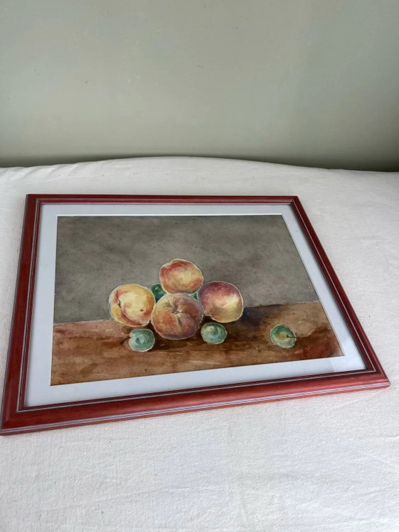Gerahmtes Stillleben – Gemälde & Zeichnungen, Paper, Vintage (photo 2 of 9)