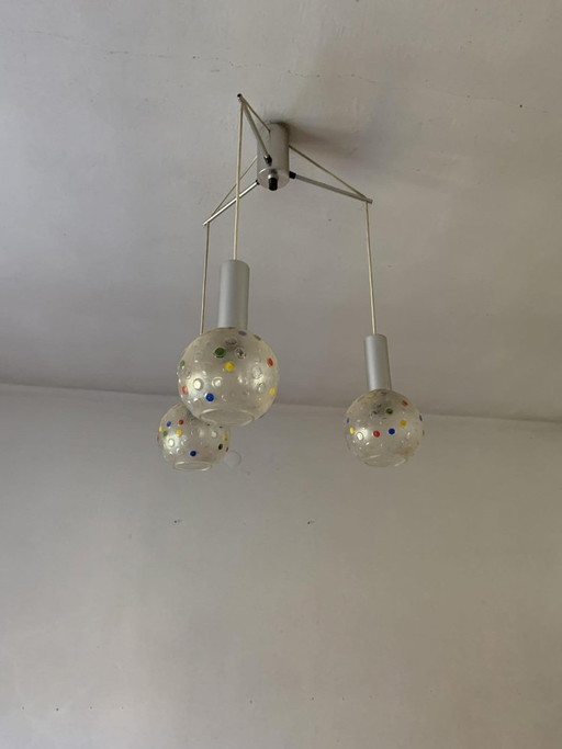 Mid-Century Hongaarse bolvormige Plafondlamp, jaren 60