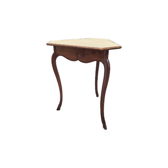 Antique Oak Louis XV Style Side Table, Late 19th Century – Wood (photo 3 of 6)