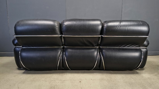 Set di divani vintage italiani, anni '70 – Leather, Metal (photo 4 of 7)