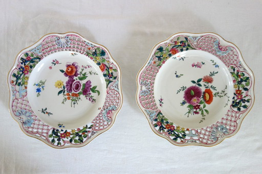 Rares Assiettes Décoratives Murales Porcelaine Herend, Hongrie Vers 1870