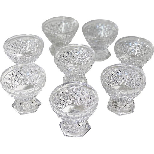 Set van 8 mini vintage persglazen
