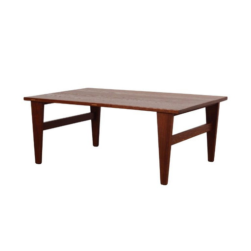 Mesa de centro de roble, diseño danés, años 70, producción: Dinamarca