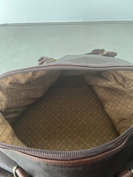 Image 1 of brown leather travel bag from Candy Corson leather atelier Amsterdam