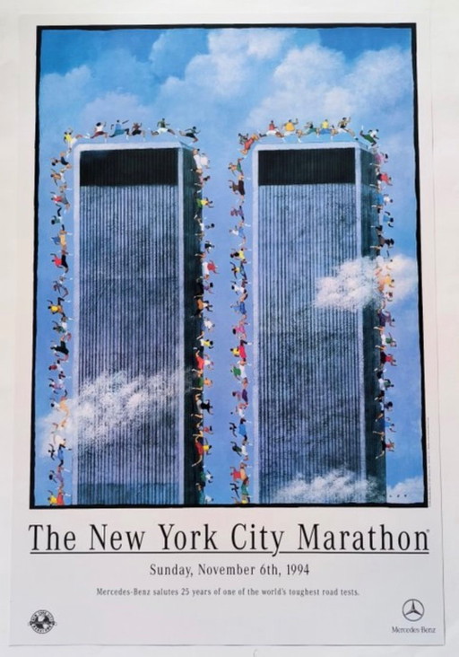 Dave Cutler: The New York City Marathon Poster "World Trade Center" 1994