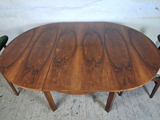 Extendable Round Mid Century Table From The 1950s, Restored – Dining tables, Wood (photo 5 of 5)