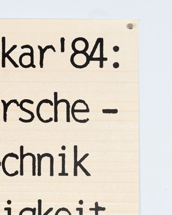 Image 1 of Porsche Rallye Paris Dakar 84 – 1984 – Poster originale Porsche vintage del Gruppe C – Vintage Motorsport – 102x76 cm