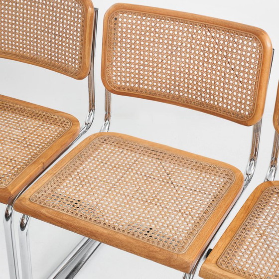 Set di 6 sedie Cesca. Realizzate su disegno di Marcel Breuer. Anni '80. – Sedie da pranzo, Wood, Wicker (photo 17 of 26)