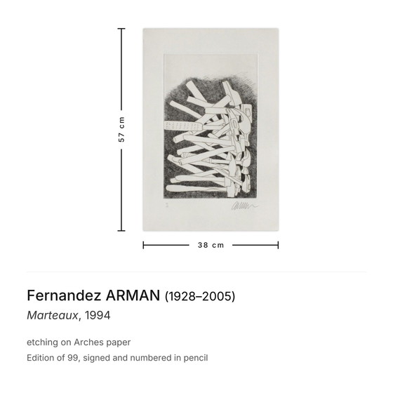 Image 1 of Fernández ARMAN Marteaux Grabado firmado 1994