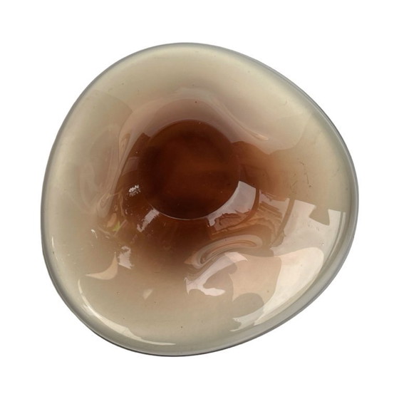 Image 1 of Cuenco de vidrio formado a mano diseñado por M Klinger, Železný Brod Glass, Checoslovaquia, años 70.