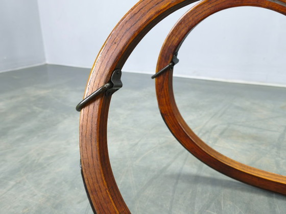 Image 1 of 1930s Czech Oak Art Deco Sled