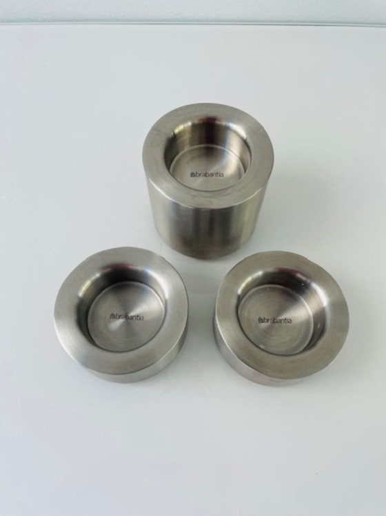 Image 1 of Ensemble de 3 chandeliers design Brabantia – acier inoxydable brossé