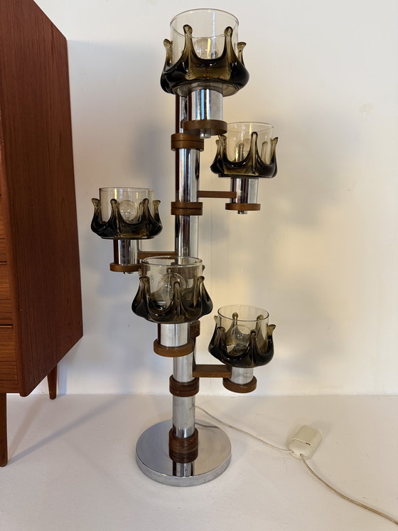 Image 1 of Lampada da terra vintage, Oberglas Austria anni '80